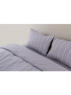 Skygo Sleeptown Görünümlü Armürlü Pamuk Nevresim Takımı Tek Kişilik 160X220 Bej