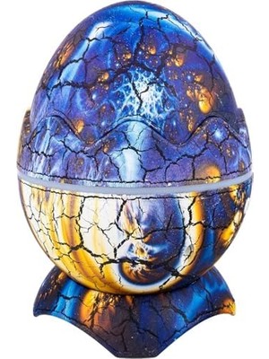 Skygo Dinozor Yumurtası Gece Masa Lambası Bluetooth Hoparlör LED Lamba Galaxy Projektör LED Işık Yatak Odası Iç Mekan Aydınlatma Dekoratif Işık 16CM x 12CM K890 Mavi