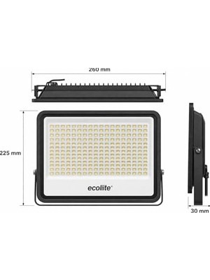 Skygo 100W LED Projektör 8000 Lümen IP66 Su Geçirmez Dış Mekan Floodlight Bahçe Duvar Otopark Aydınlatma 220 Volt (Sarı Işık 3000K)