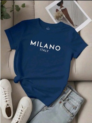 Divin Unisex Cool Mılan Baskılı Streetwear T-Shirt
