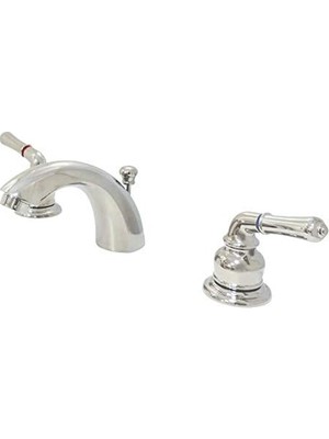 Mabeyn KB956PN Magellan 10-20 cm Mini Yaygın Lavabo Bataryası Perakende Pop-Up, Cilalı Nikel