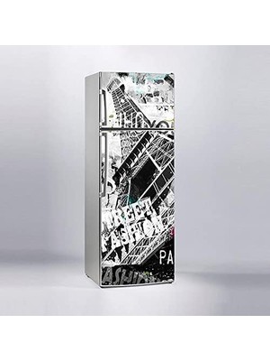 Mabeyn Buzdolabı Kaplama Dolap Kaplama Etiketi Paris Popart