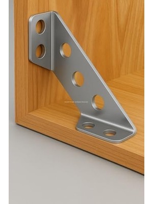 Mabeyn Yönsüz Köşe Bağlantı Aparatı, 155X70X20 Mm, Delikli Metal, Montaj Plakası, Ahşap, Raf, Masa, Dolap Bağlantısı, Mobilya Montaj Parçası, Dayanıklı, Galvaniz Kaplama, Bağlantı Elemanı (4 Adet)