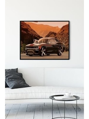 Skygo (PSTER12782) Muscle Araba Çerçeveli Tablo (21X30CM)