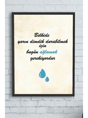 Skygo (PSTER12498) Dik Dur Motivasyon Çerçeveli Tablo (50X70CM)