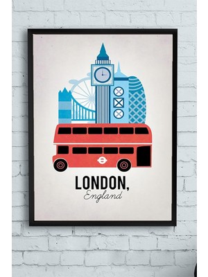 Skygo (PSTER12013) Londra Manzara Çerçeveli Tablo 2 (40X50CM)