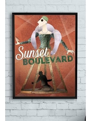 Skygo (PSTER13459) Sunset Boulevard Film Afişi Çerçeveli Tablo 3 (40X50CM)