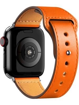 Durukar®   Watch 38MM KR415 Luaz Deri Kordon - Turuncu