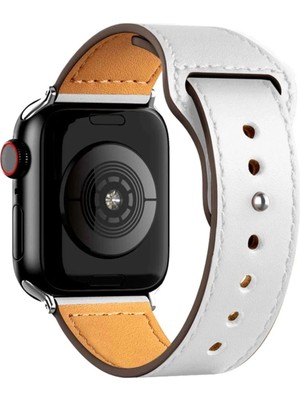 Durukar®   Watch 42MM KR415 Luaz Deri Kordon - Beyaz
