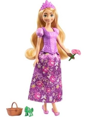 Mabeyn Mattel Prensesi Oyuncakları, 2 Farklı Görünüme Sahip Rapunzel Bebek, 9 Aksesuar, Takılıp Çıkarılabilen 2 Büstiyer ve 2 Etek, Karmakarışık'tan Ilham Alan 2'si 1 Arada Hikayeler, JBG09