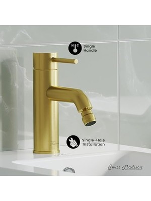 Mabeyn Well Made Forever SM-DF81BG Fırçalanmış Altın Sarmaşık Taharet Musluğu