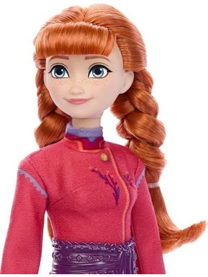 Mabeyn Mattel Karlar Ülkesi Anna Bebek ve Yavru Kurt Figürü, Yavru Kurdun Yatağı ve Battaniyesi Dahil 4 Aksesuar, JFG17