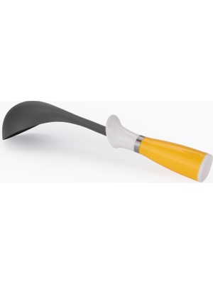 Mabeyn Çorba Kepçesi Servis Takımı Kepçesi Plastik Kepçe 32 cm Tencere Tutmalı Kepçe Sarı