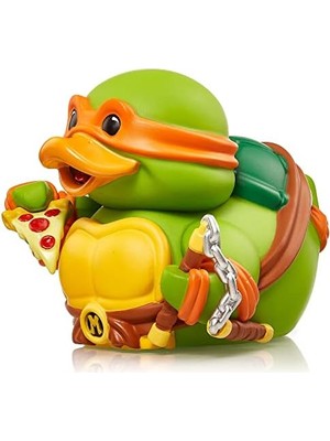 Mabeyn Tubbz Kutulu Baskı Michelangelo Kauçuk Ördek Figürü - Resmi Teenage Mutant Turtles Ürünleri - Aksiyon Video Oyunları, Tv ve Filmler