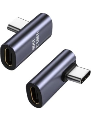 Mabeyn USB Type-C Uzatıcı Çevirici Dönüştürücü Adaptör 90 Derece L Tipi Erkek - Dişi AL6027