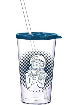 Mabeyn Limonlu Milkshake Baloncuklu Bardak, 700 ml Kapasite
