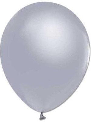 Mabeyn - Metalik Gümüş Balon Balon 12 Inch 5 Adet