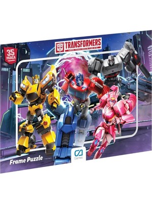 Mabeyn Transformers Lisanslı 35 Parça Çerçeveli 34X24CM Çocuk Puzzle Yapboz Yeni Serisi
