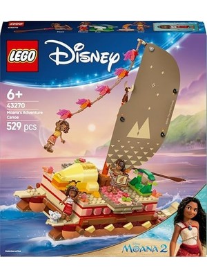 Mabeyn ǀ Moana’nın Kanosu 43270, 6 Yaş ve Üzeri Kız ve Erkek Çocukları Için Yaratıcı Oyuncak Yapım Seti, Tekne ve 4 Bebek Figürü, Doğum Günü Hediyesi (529 Parça)