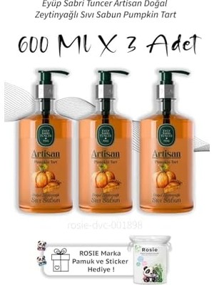 Mabeyn Artisan Doğal Zeytinyağlı Sıvı Sabun Pumpkin Tart 600 ml X3