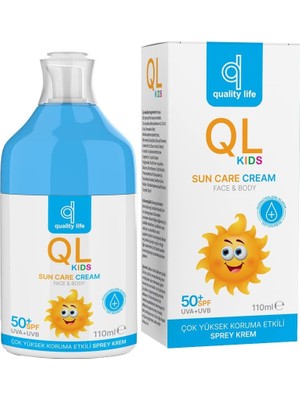 Mabeyn Life Ql Kids Bebek Güneş Kremi 50+ Faktör Spf 110 ml Çok Yüksek Koruma Çocuk Güneş Kremi