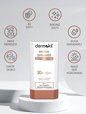 Mabeyn Bronze Shimmer Face ve Body Stick Spf 30 20 gr (3 Paketi)