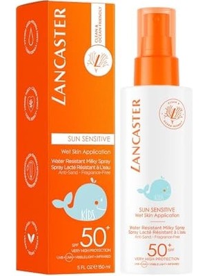 Mabeyn Lancaster Sun Sensitive Kids Water Resistant Milky Spf 50+ 150 ml Çocuk Güneş Sütü Spreyi