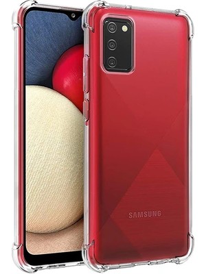 TKÇ Sm Galaxy A02S - M02S Anti-Drop Shockproof Darbe Emici Silikon KILIF-(5775)