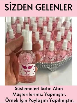 Mabeyn Kiraz Çiçeği Rengi Boş Plastik Şişe 50 Adet 50 ml Kolonya Söz Nişan Düğün Nikah PAW18JPN