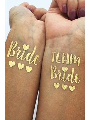 Mabeyn Bride To Be Altın Renk Geçici Dövme 1 Bride 5 Bride Bekarlığa Veda Partisi