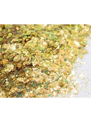 Mabeyn 5gram Chunky Glitter Sim Açık Altın Renk Holografik Glitter Sim