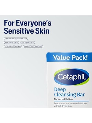 Mabeyn Cetaphil Derinlemesine Temizleyici Sabun 3X127GR 3 Sayım