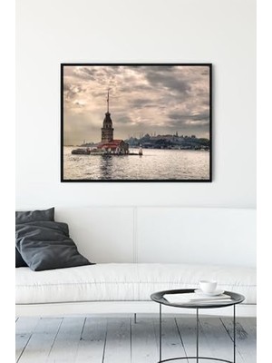 Mabeyn (PSTER13642) Kızkulesi Manzara Çerçeveli Tablo (21X30CM)