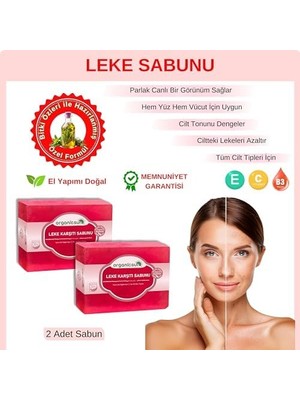 Mabeyn Doğal Leke Karşıtı Sabun 140 gr x 2 Adet Tüm Cilt Tipleri Için Cilt Lekelerine Karşı