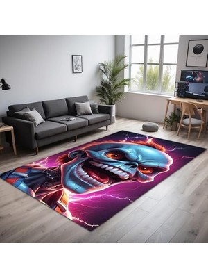 Mabeyn Kadife Oyuncu Odası Halısı Kaymaz Pamuk Tabanlı Yıkanabilir Antibakteriyel Gamer, Gaming Halısı 120X180