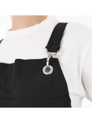 Mabeyn Siyah Cepli Mutfak Önlüğü-Aşçı Önlüğü-Masterchef Önlüğü-Garson Önlüğü-Kafe Aşçı Siyah Önlük, Apron