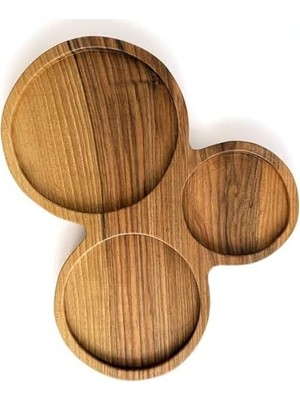 Mabeyn Bubbles Tray - Tepsi/masif Ceviz 44 x 36 x 3 cm