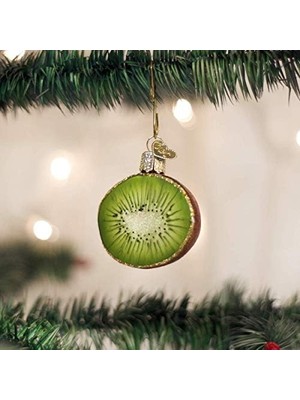 Mabeyn Old World Christmas Ağacı Için Kivi Cam Üflemeli Süsler