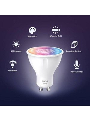 Mabeyn L630, Ayarlanabilir Parlaklık, Çok Renkli, GU10 Lamba Tabanı, Uzaktan Kumanda, Enerji Tasarrufu, Alexa ve ile Çalışır, Hub Gerektirmez, Akıllı Wi-Fi Spot Işığı