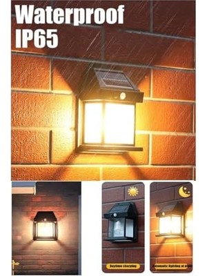 Mabeyn Suya Dayanıklı Hareket Sensörlü Güneş Enerjili Solar LED Dış Mekan Bahçe Lambası