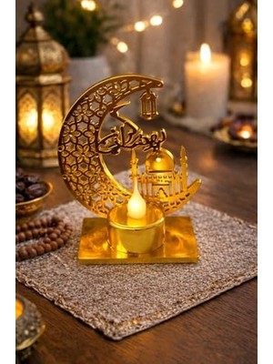 Mabeyn Şamdan Ramazan Süsleri, Ramazan Tavan Süsü Sarı Işıklar Işıkları Aydınlatmalı Şerit LED Ramazan Süsü LED Işık