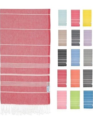 Mabeyn Pamuk Extra Large (90 x 180 Cm) Plaj Havlusu, Oeko-Tex Sertifikalı, Süper Yumuşak Deniz Havlusu, Hafif, Kum Tutmaz, Yıkanmış, Hızlı Kurur(Kırmızı)