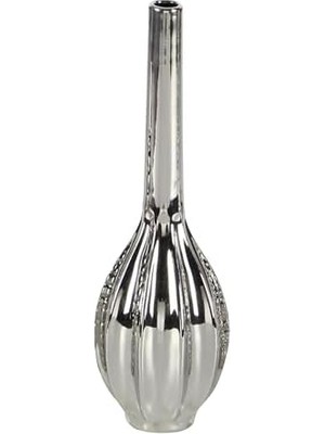 Mabeyn Deco 79 Değişen Desenli Seramik Tomurcuk Vazosu, 3'lü Set 3 "w, 12" H, Gümüş