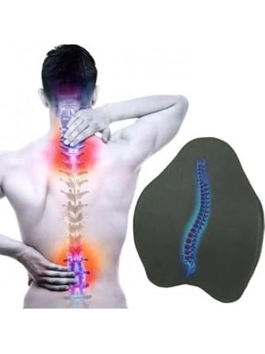 Mabeyn Visco Bel ve Sırt Destek Yastığı – Ortopedik Visco Malzeme, Fermuarlı Yıkanabilir Kılıf, Ofis, Ev, Araba Kullanımı Için, Siyah, 50X42X9,5-3 cm