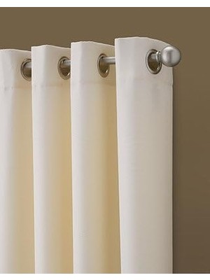 Mabeyn Kendall Block Tül Perde Paneli, 305 Cm, Ivory/tan