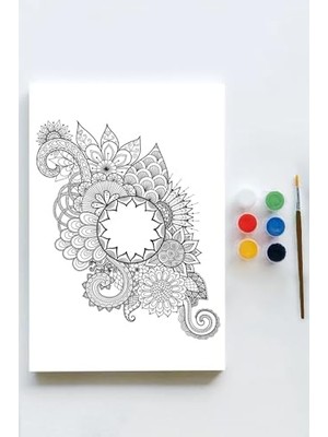 Mabeyn (PSTER21605) Mandala Tuval Kanvas Tablo Boyama Hobi Seti 15 (50X70CM)