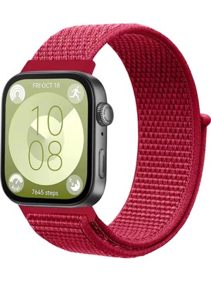 Esranın Dünyası Newface Huawei Fit 4 Hasırlı Cırtcırtlı Kordon - Kırmızı