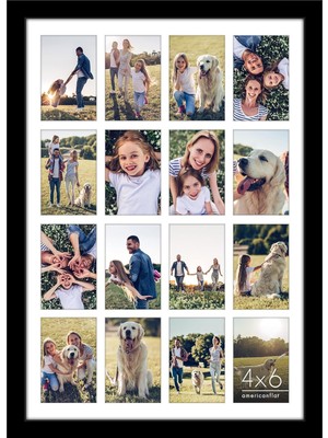 Mabeyn 18X16 Kolaj Resim Çerçevesi - (16) 4x6 Resim Çerçevesi Açıklıkları Veya Bir 18X16 Fotoğraf Çerçevesi Olarak Kullanın - Ahşap Tasarlanmış, Cilalı Pleksiglas, Duvar Için Asma Donanımı