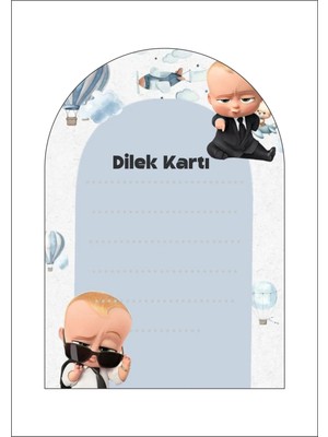 Sinek Kupası Tasarım Patron Bebek Boss Baby Dilek Kartı 18'li *kalın Kağıt 8*12 cm