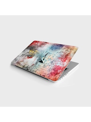 Berry Store Laptop Bilgisayar Notebook Pc Kaplama Etiketi Grunge Renkli